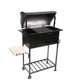 new black barbecue with a cover over