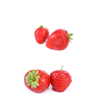 Strawberries isolated on a white background cutout