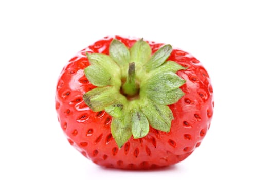 fresh red strawberry on a white background