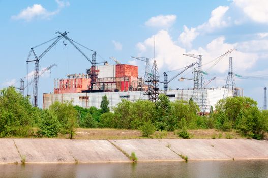 Chernobyl nuclear power station, uncompleted and abandoned reactor 5-6.