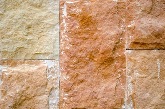 background of decorative old ceramic brick table closeup.