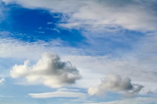 Blue sky and white clouds for background