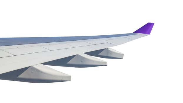 Wing airplane, on white background