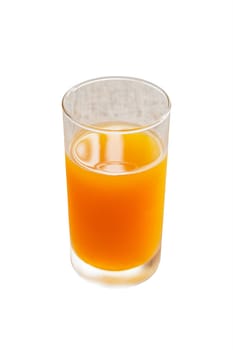 orange juice on white background