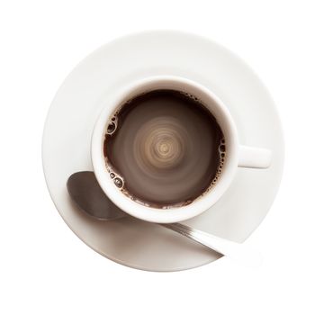 cup of coffee on white background