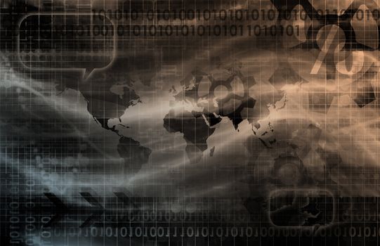 Information Technology or IT as a Art Background