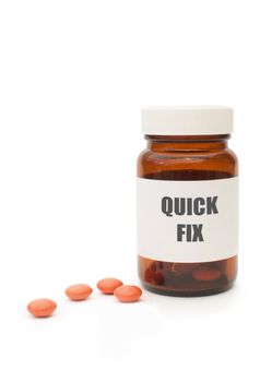 Medicine jar with quick fix medication 