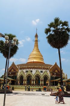 Kaba Aye pagoda in Yangon, Burma (Myanmar)