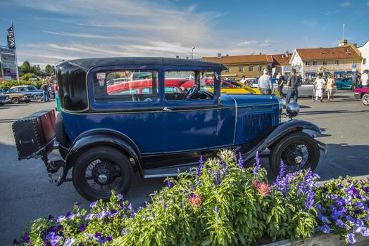 The image is shot at the fish market in Halden, Norway