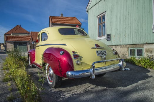 The image is shot at the fish market in Halden, Norway