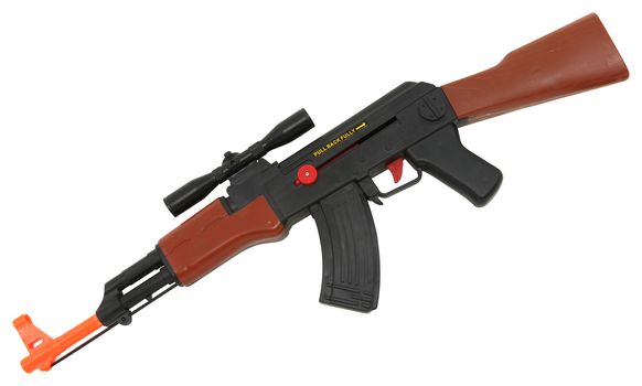 Plastic Toy AK47 Assault Rifle with Clipping Path