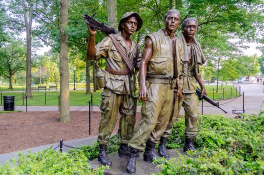 Vietnam Veterans Memorial Statue, Washington DC, USA