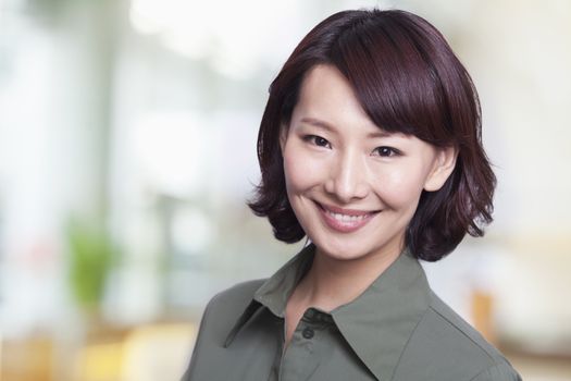 Portrait of woman smiling, Beijing