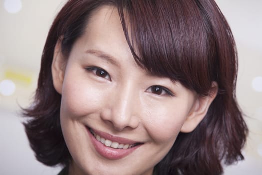 Close up portrait of woman smiling, Beijing