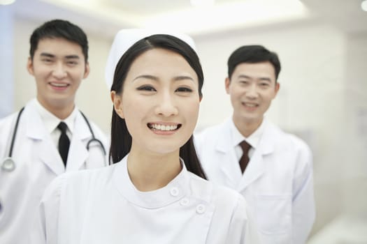 Portrait of Two Doctors and Nurse, China