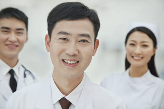 Portrait of Healthcare workers in China, Two Doctors and Nurse