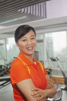Woman  standing in the gym