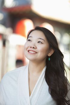 Portrait of Young Woman in Nanluoguxiang, Beijing