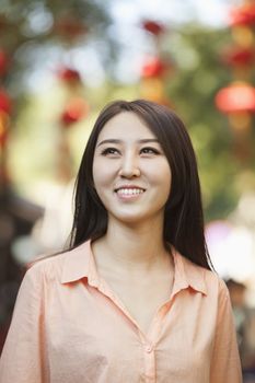 Portrait of Young Woman in Nanluoguxiang, Beijing