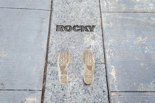 Rocky Steps, outside Phialdelphia Museum of Art, USA