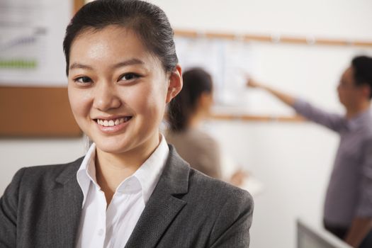 Portrait of young businesswoman in the office