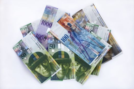 Swiss francs banknotes