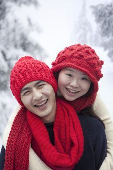 Young Couple in the Snow