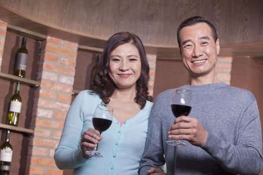 Mature Couple at a Winetasting 