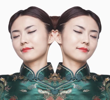 Young woman in Qipao Digital Composite