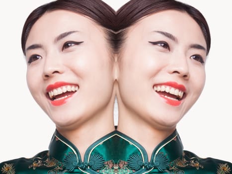 Young woman in Qipao Digital Composite