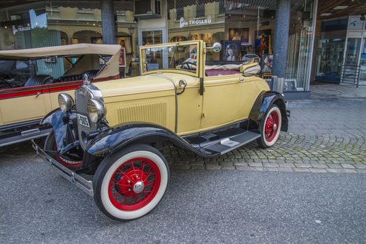 The image is shot at an exhibition in the main street in downtown Halden, Norway.