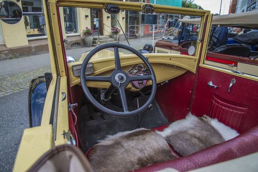 The image is shot at an exhibition in the main street in downtown Halden, Norway.