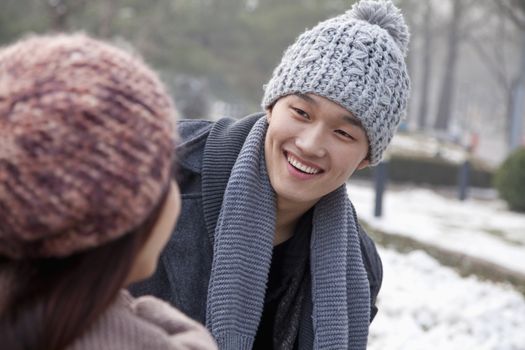 Couple Playing in the Snow