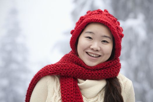 Young Woman in the Snow