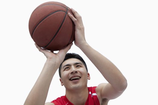 Basketball Player Lining Up His Shot