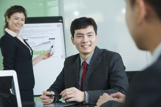 Business people having meeting