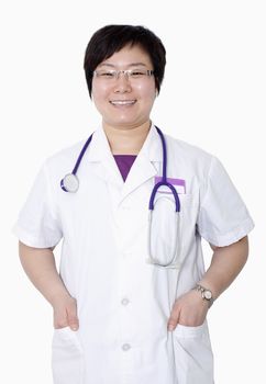 Portrait of veterinarian, studio shot