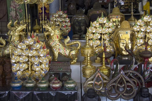 Thai ornaments on a stall in Chatuchak market, Bangkok, Thailand