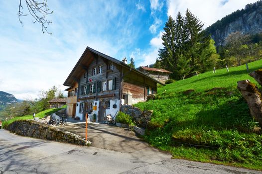 Swiss chalet near Reichenbach in Switzerland