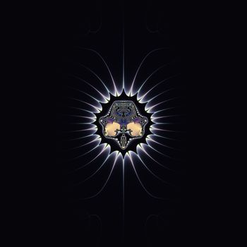 Elegant fractal design, abstract psychedelic art, supernova in black space