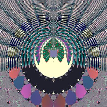 Elegant fractal design, abstract psychedelic art, purple sunrise