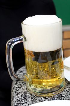 the image of glass transparent with beer