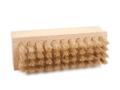 wooden brush lay on side position