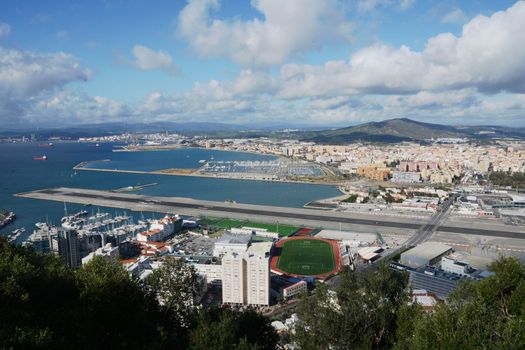 beautiful view of the sea and the city of Gibraltar with