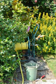 Gardening equipment with hosepipe