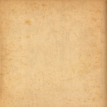 Squared empty old yellowed paper with mold stains