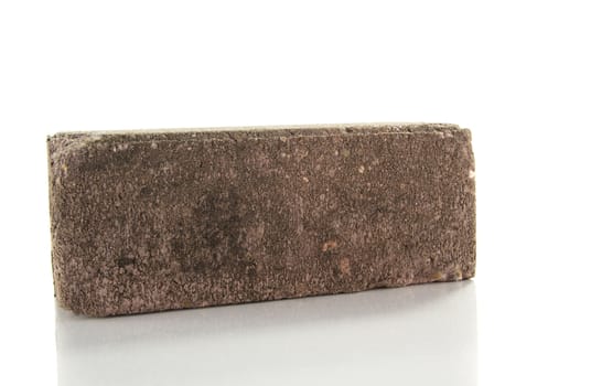 one single concrete stone isolated on white
