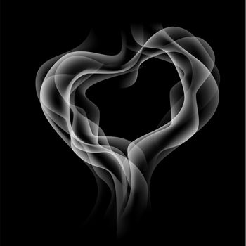 abstract smoke heart symbol