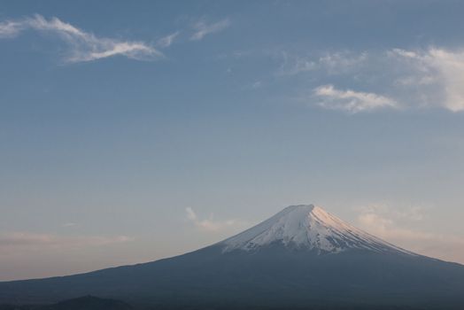 Mt Fuji with city view in twilight