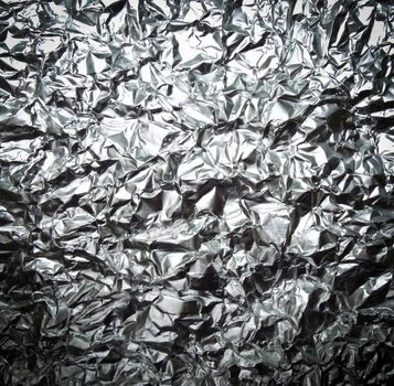Close up of  aluminum foil 